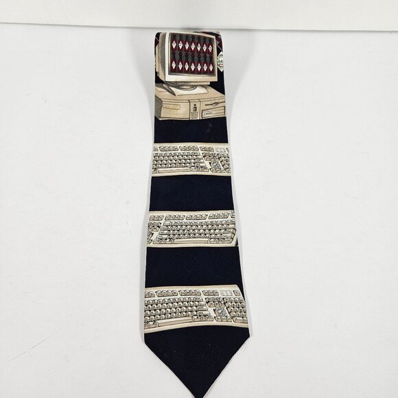 Tabasco Sauce Vintage Retro Computer Tech Geek Hot Sauce Silk Tie - Picture 8 of 11